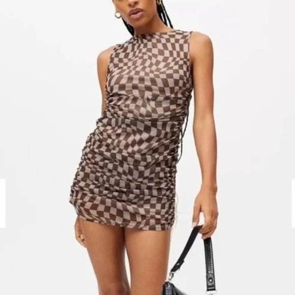 Urban Outfitters Dresses & Skirts - Urban Outfitters Brown Checkered Dress
